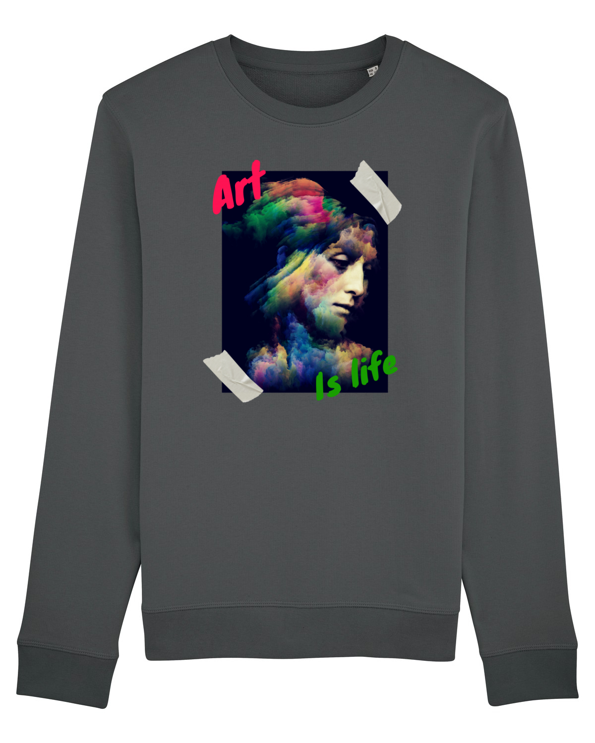 Bluză mânecă lungă Unisex Rise Anthracite