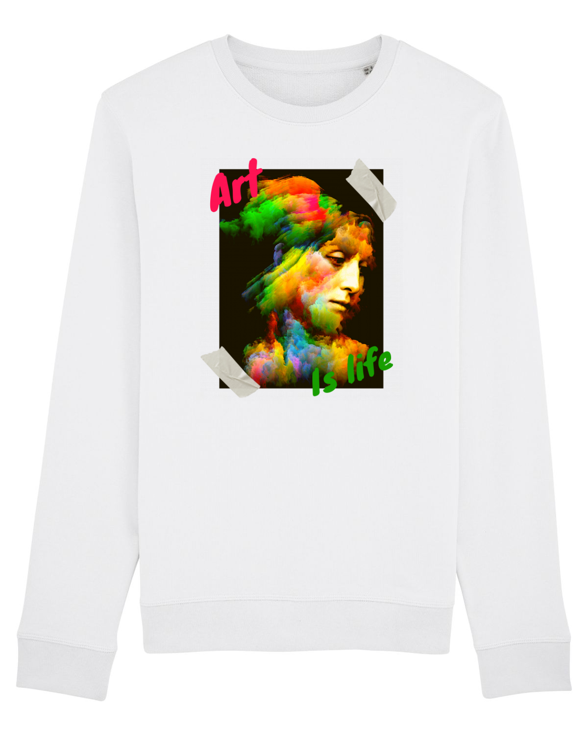 Bluză mânecă lungă Unisex Rise White