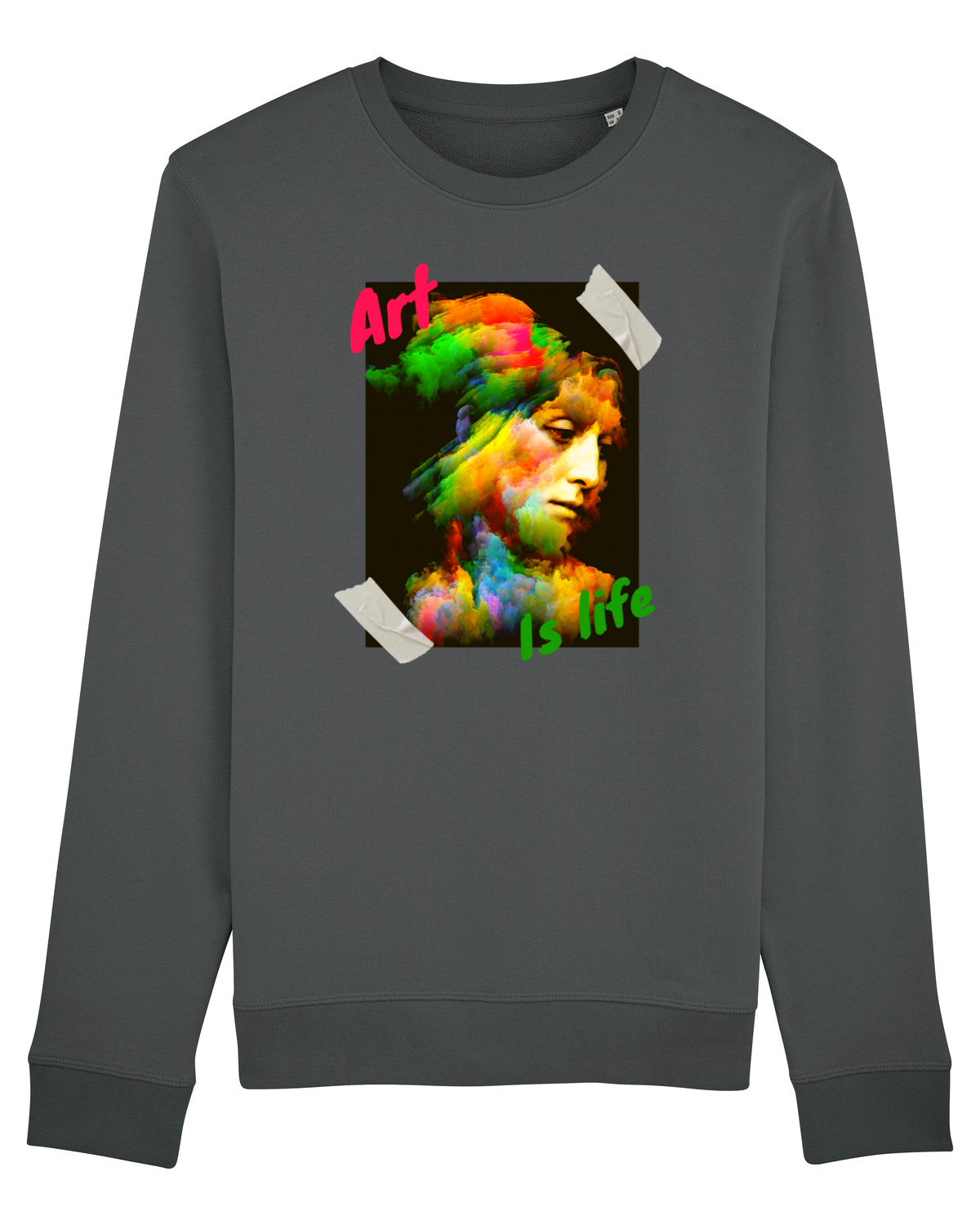 Bluză mânecă lungă Unisex Rise Anthracite