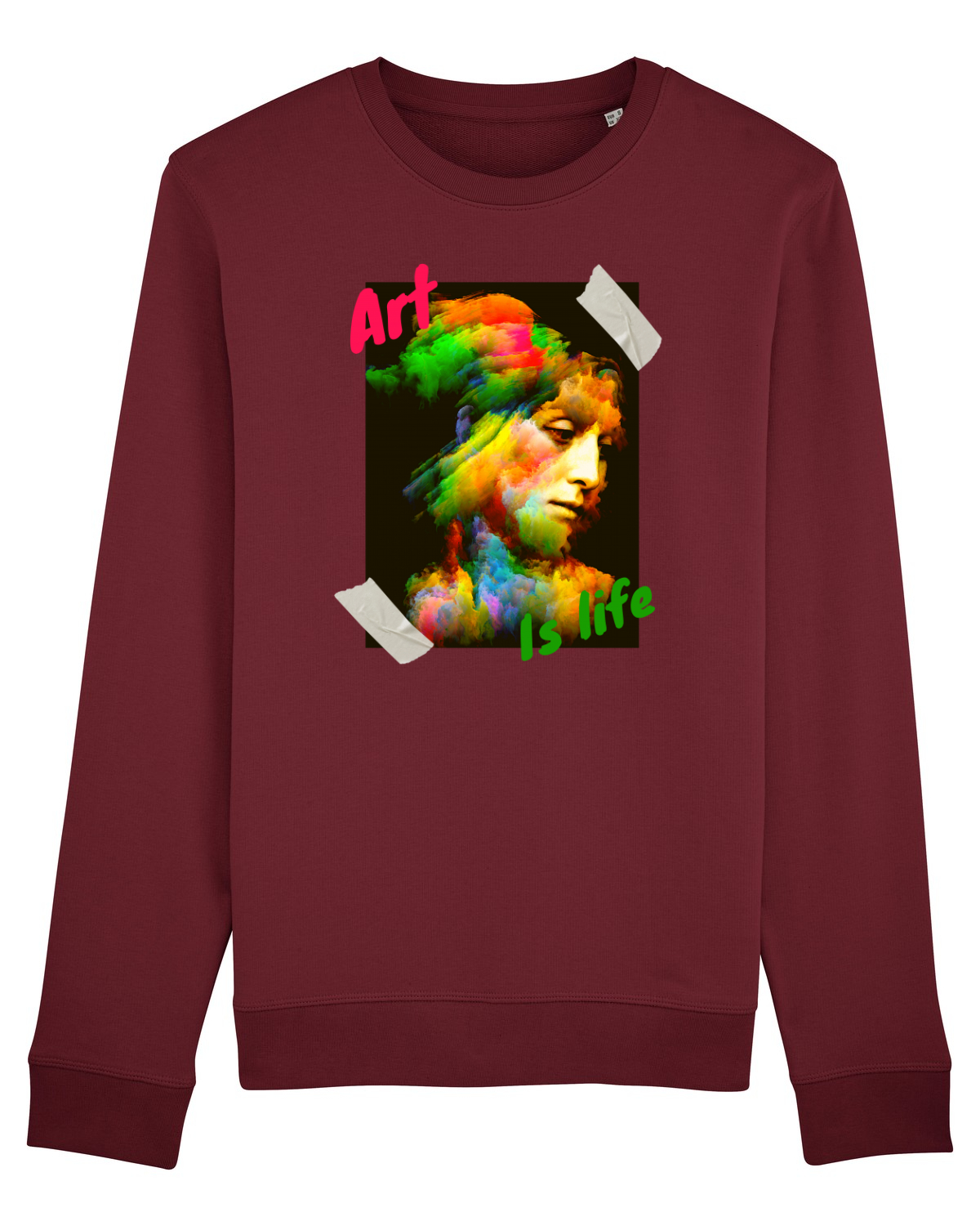 Bluză mânecă lungă Unisex Rise Burgundy