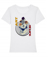 Art Is Life Tricou mânecă scurtă guler larg fitted Damă Expresser