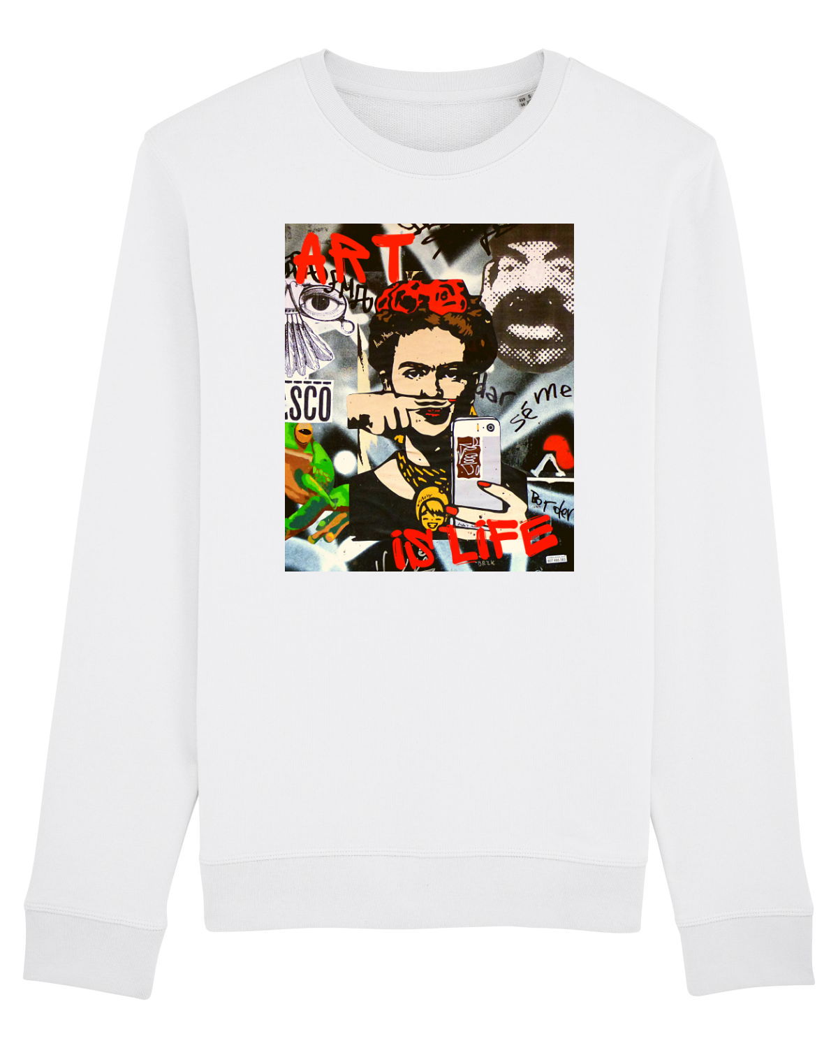 Bluză mânecă lungă Unisex Rise White