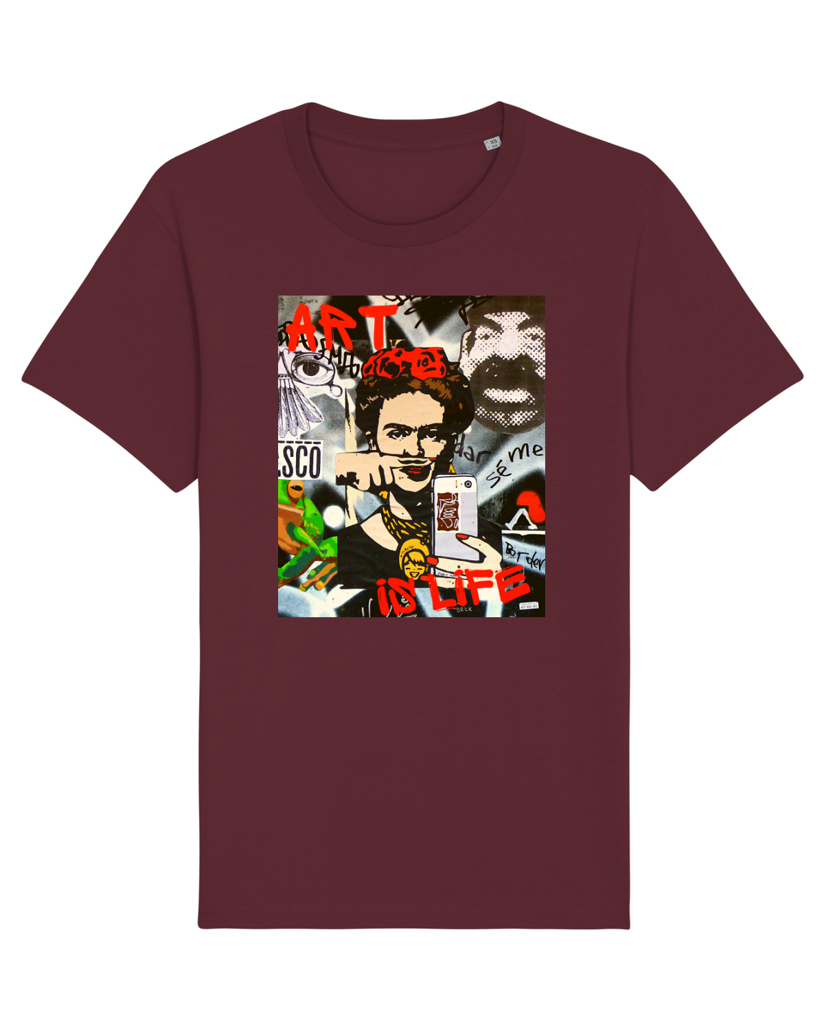Tricou mânecă scurtă Unisex Rocker Burgundy