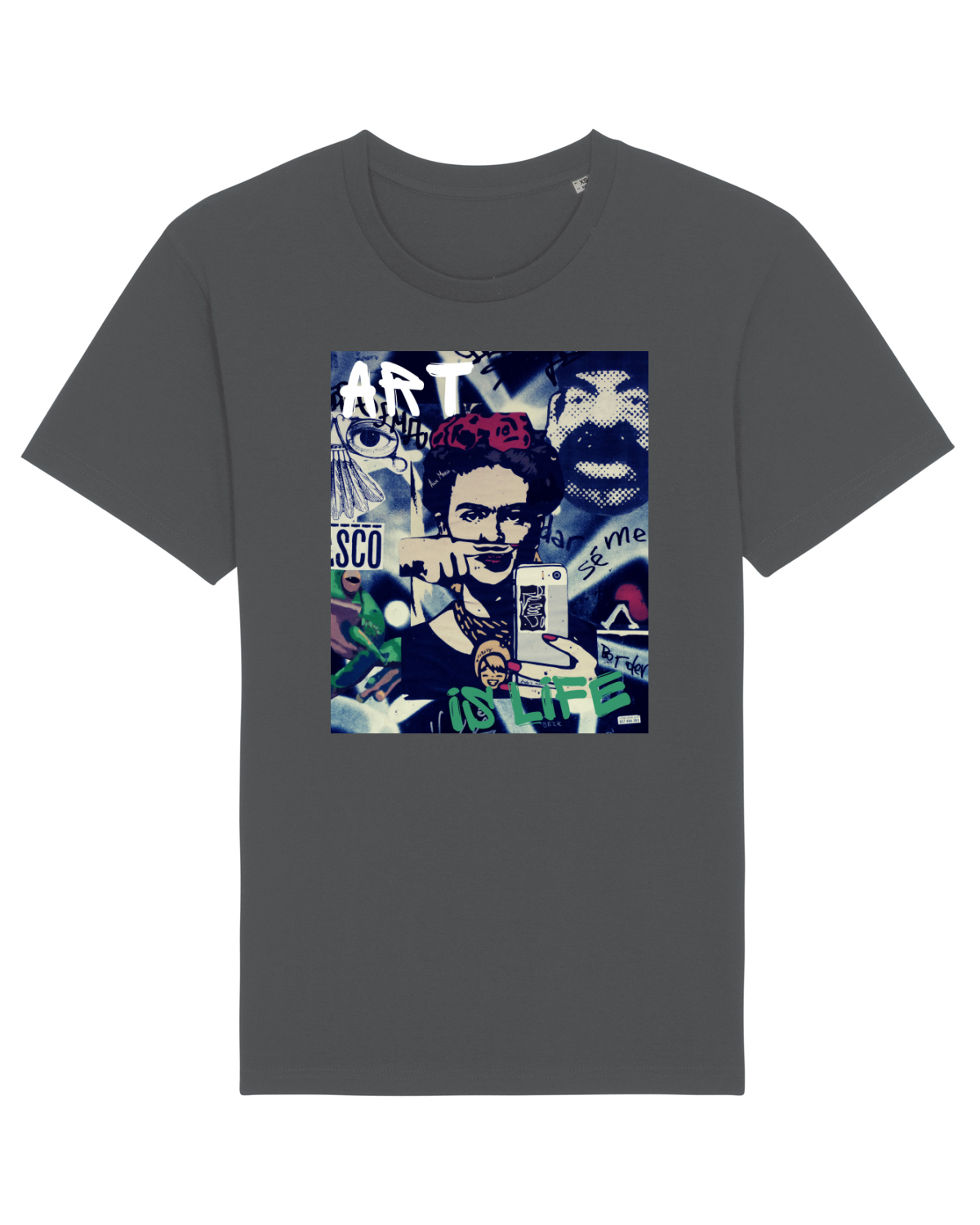 Tricou mânecă scurtă Unisex Rocker Anthracite