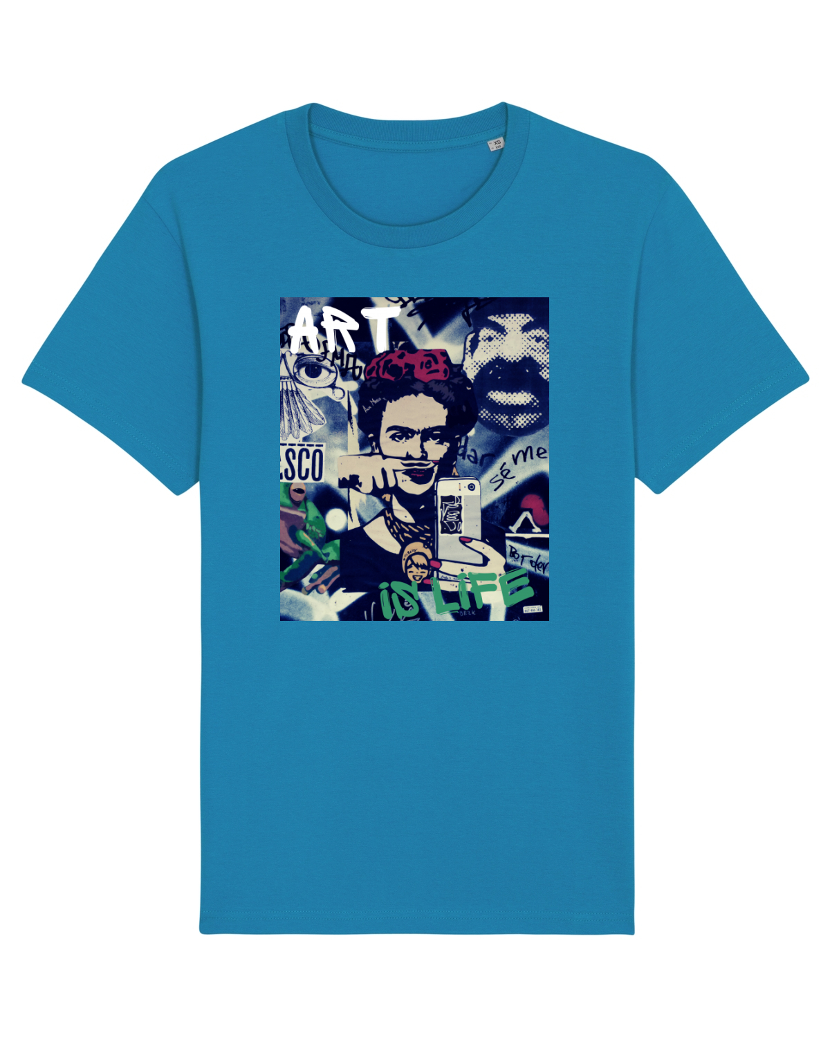 Tricou mânecă scurtă Unisex Rocker Azur