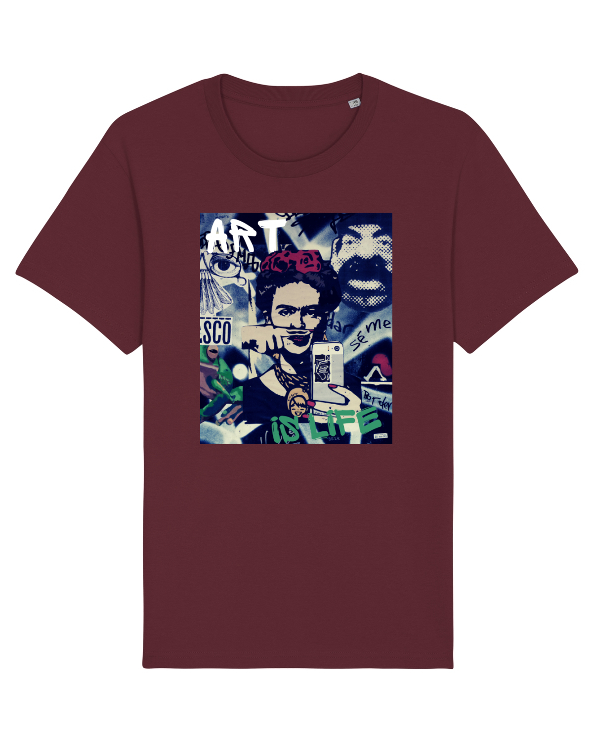 Tricou mânecă scurtă Unisex Rocker Burgundy