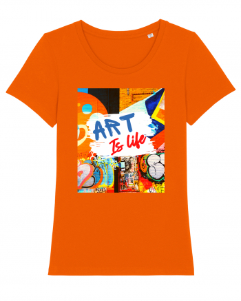 Art Is Life Bright Orange