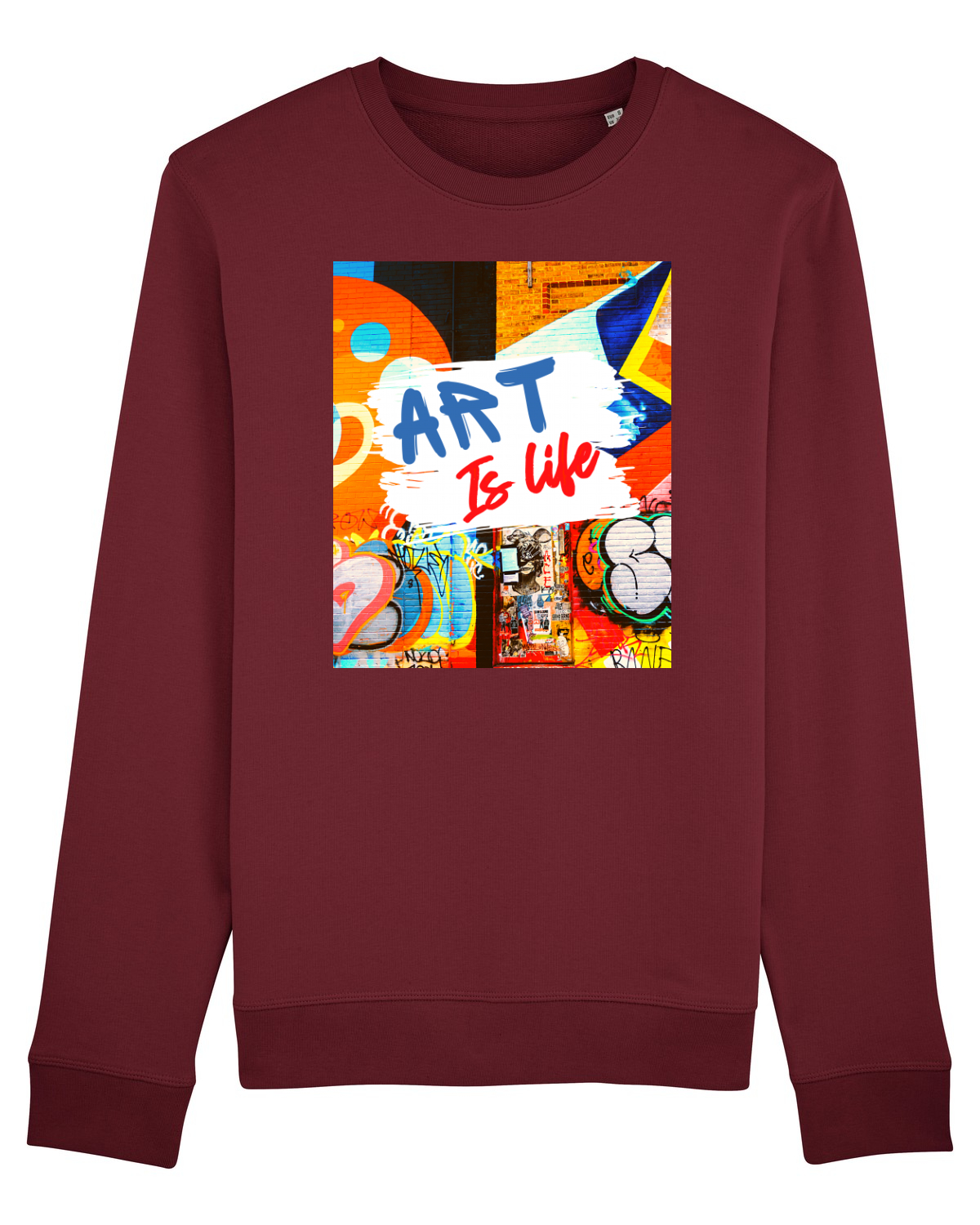 Bluză mânecă lungă Unisex Rise Burgundy