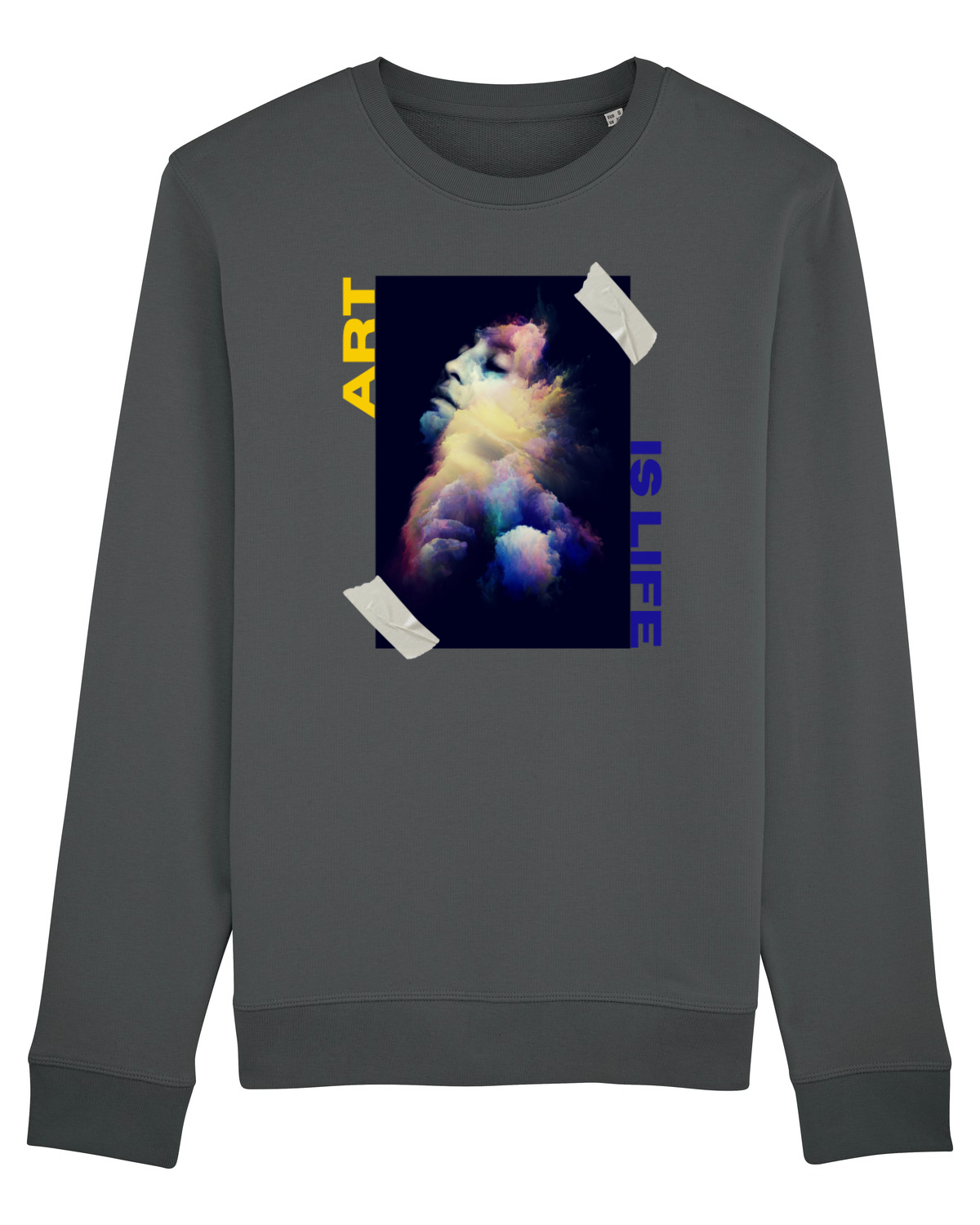Bluză mânecă lungă Unisex Rise Anthracite
