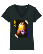 Art Is Life Tricou mânecă scurtă guler V Damă Evoker