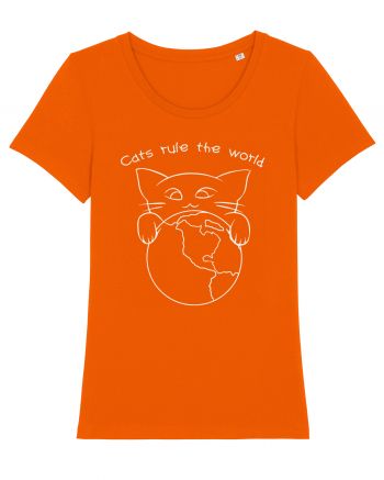 Cats Rule the World Bright Orange