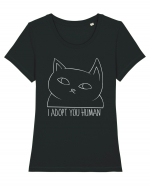 I Adopt You Human Tricou mânecă scurtă guler larg fitted Damă Expresser