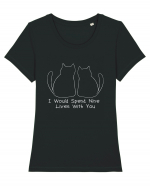 I Would Spend Nine Lives with You Tricou mânecă scurtă guler larg fitted Damă Expresser