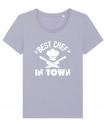 Best Chef In Town  Tricou mânecă scurtă guler larg fitted Damă Expresser