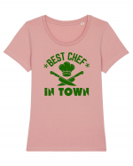 Best Chef In Town  Tricou mânecă scurtă guler larg fitted Damă Expresser