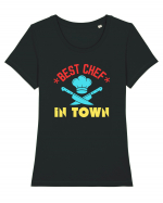 Best Chef In Town  Tricou mânecă scurtă guler larg fitted Damă Expresser