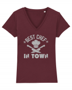 Best Chef In Town  Tricou mânecă scurtă guler V Damă Evoker