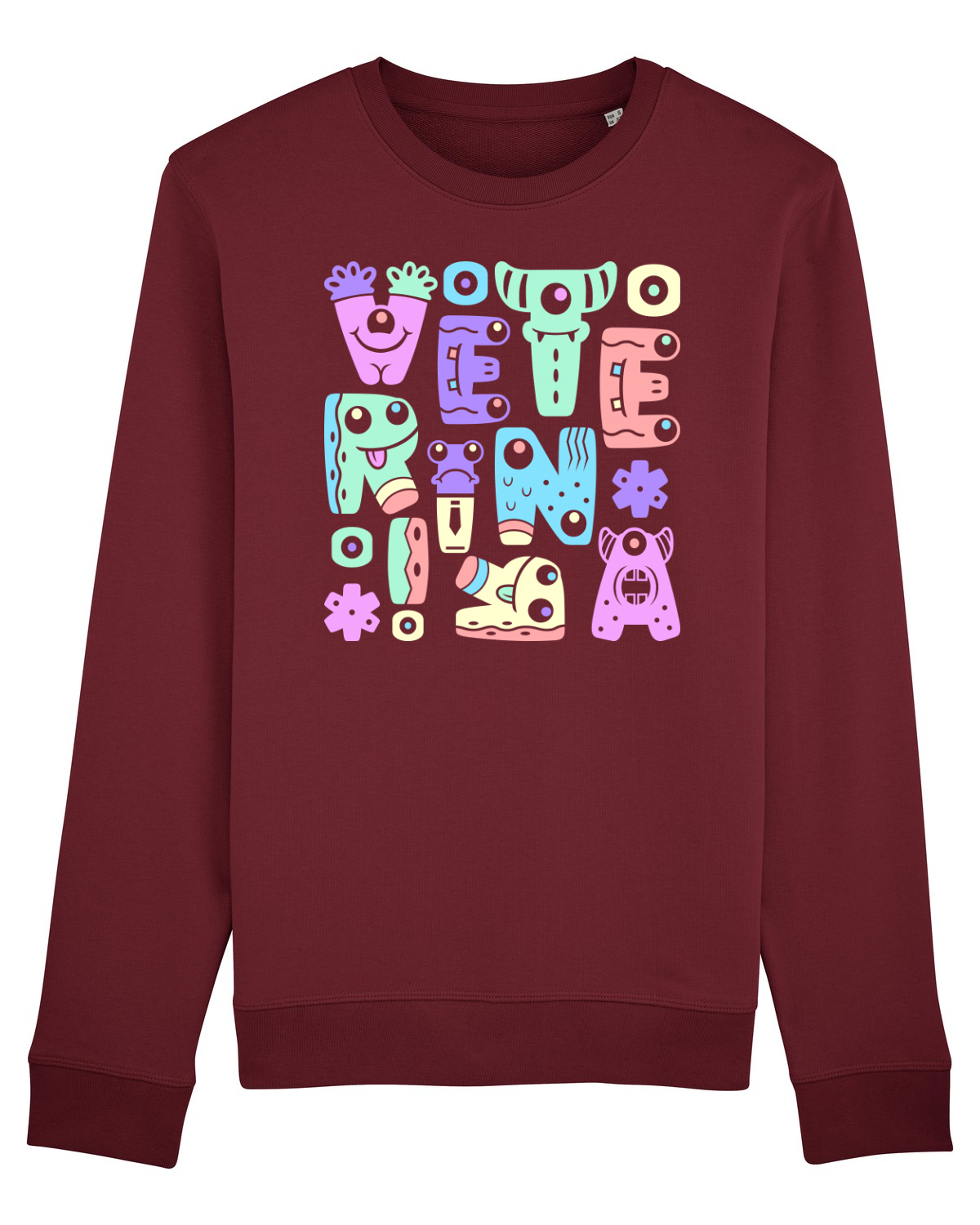 Bluză mânecă lungă Unisex Rise Burgundy