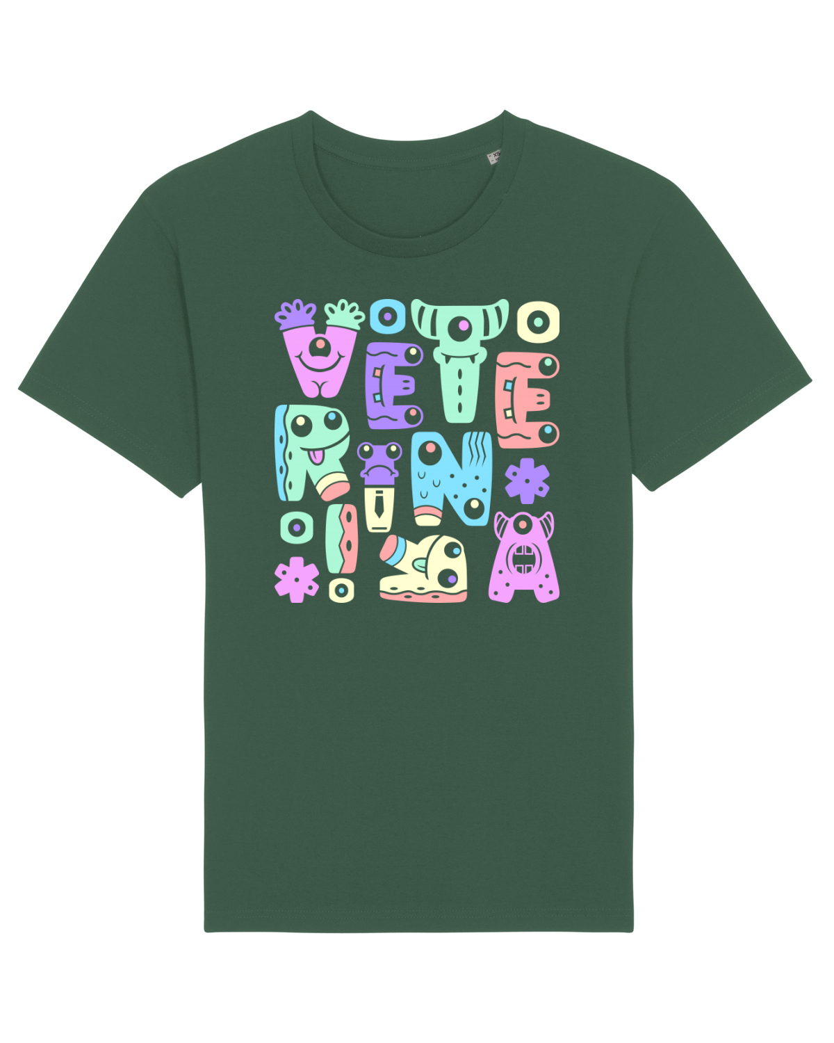 Tricou mânecă scurtă Unisex Rocker Bottle Green