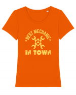 Best Mechanic In Town Tricou mânecă scurtă guler larg fitted Damă Expresser