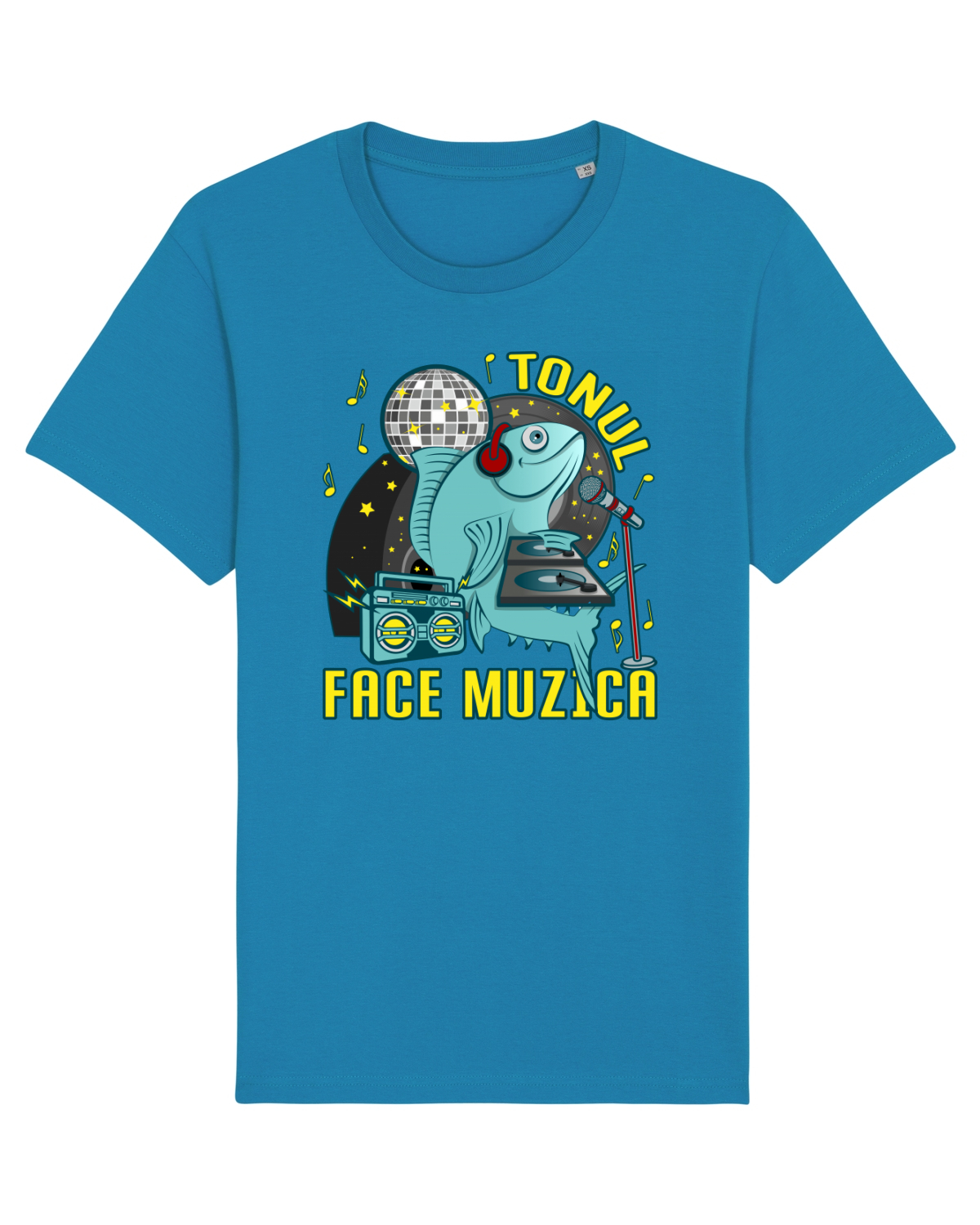 Tricou mânecă scurtă Unisex Rocker Azur