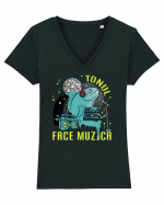 Tonul face muzica v2 Tricou mânecă scurtă guler V Damă Evoker