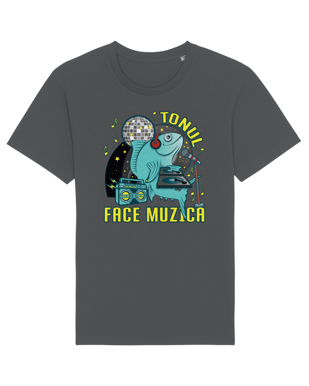 Tricou mânecă scurtă Unisex Rocker Anthracite