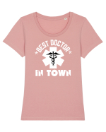 Best Doctor In Town Tricou mânecă scurtă guler larg fitted Damă Expresser