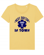 Best Doctor In Town Tricou mânecă scurtă guler larg fitted Damă Expresser