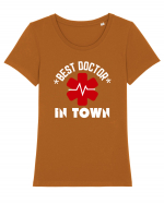 Best Doctor In Town Tricou mânecă scurtă guler larg fitted Damă Expresser