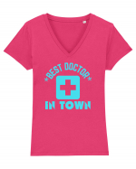 Best Doctor In Town Tricou mânecă scurtă guler V Damă Evoker