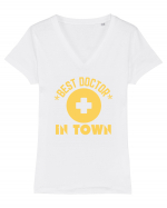 Best Doctor In Town Tricou mânecă scurtă guler V Damă Evoker