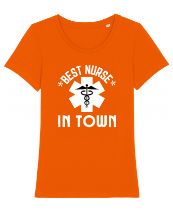 Best Nurse In Town Bright Orange