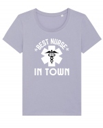 Best Nurse In Town Tricou mânecă scurtă guler larg fitted Damă Expresser