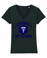 Best Nurse In Town Tricou mânecă scurtă guler V Damă Evoker