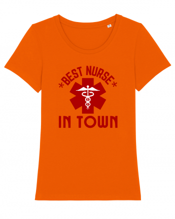 Best Nurse In Town Bright Orange