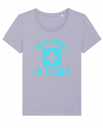 Best Nurse In Town Tricou mânecă scurtă guler larg fitted Damă Expresser