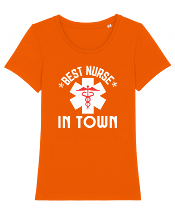 Best Nurse In Town Bright Orange