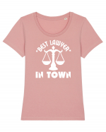 Best Lawyer In Town  Tricou mânecă scurtă guler larg fitted Damă Expresser