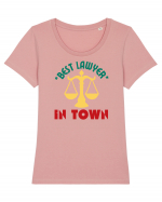 Best Lawyer In Town  Tricou mânecă scurtă guler larg fitted Damă Expresser