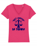 Best Lawyer In Town  Tricou mânecă scurtă guler V Damă Evoker