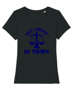 Best Lawyer In Town  Tricou mânecă scurtă guler larg fitted Damă Expresser