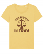 Best Lawyer In Town  Tricou mânecă scurtă guler larg fitted Damă Expresser