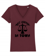 Best Lawyer In Town  Tricou mânecă scurtă guler V Damă Evoker