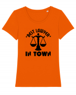 Best Lawyer In Town  Tricou mânecă scurtă guler larg fitted Damă Expresser