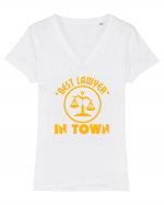 Best Lawyer In Town  Tricou mânecă scurtă guler V Damă Evoker