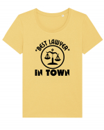 Best Lawyer In Town  Tricou mânecă scurtă guler larg fitted Damă Expresser