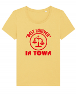 Best Lawyer In Town  Tricou mânecă scurtă guler larg fitted Damă Expresser