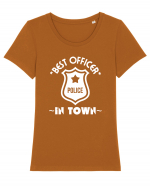 Best Police Office In Town Tricou mânecă scurtă guler larg fitted Damă Expresser