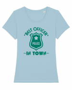 Best Police Office In Town Tricou mânecă scurtă guler larg fitted Damă Expresser